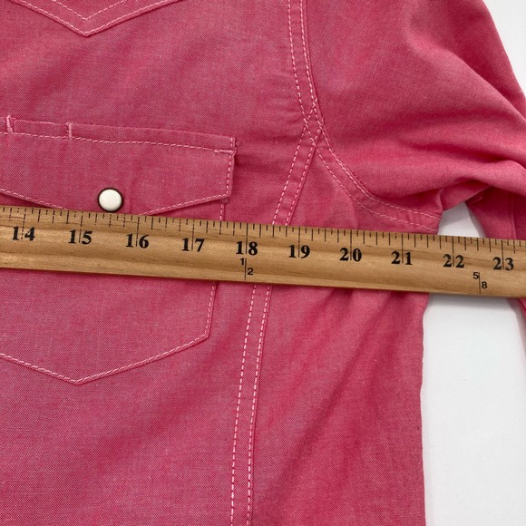 Schmidt Workwear Pink Pearl Snap Western Shirt Womens Medium - Picture 9 of 9